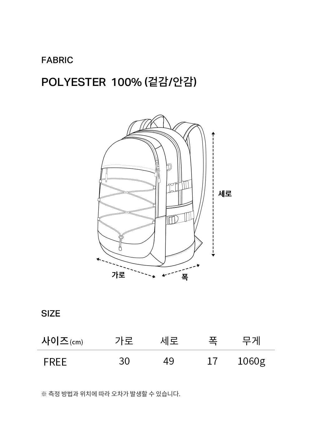 MUSINSA | COVERNAT New Authentic Backpack 31L Black
